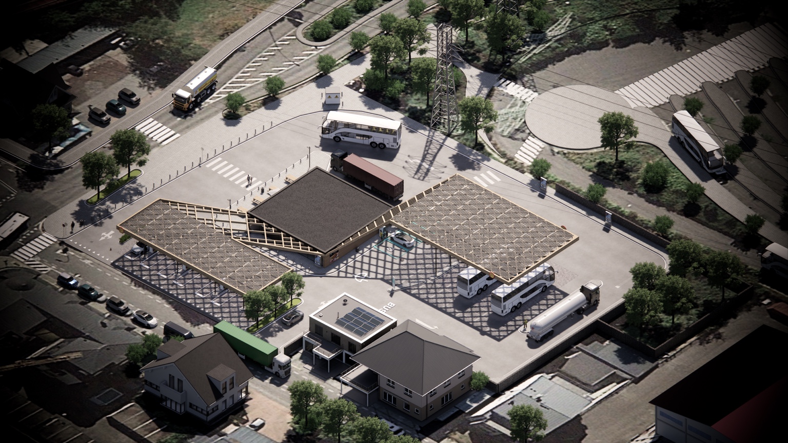 Multi energy mobility hub design