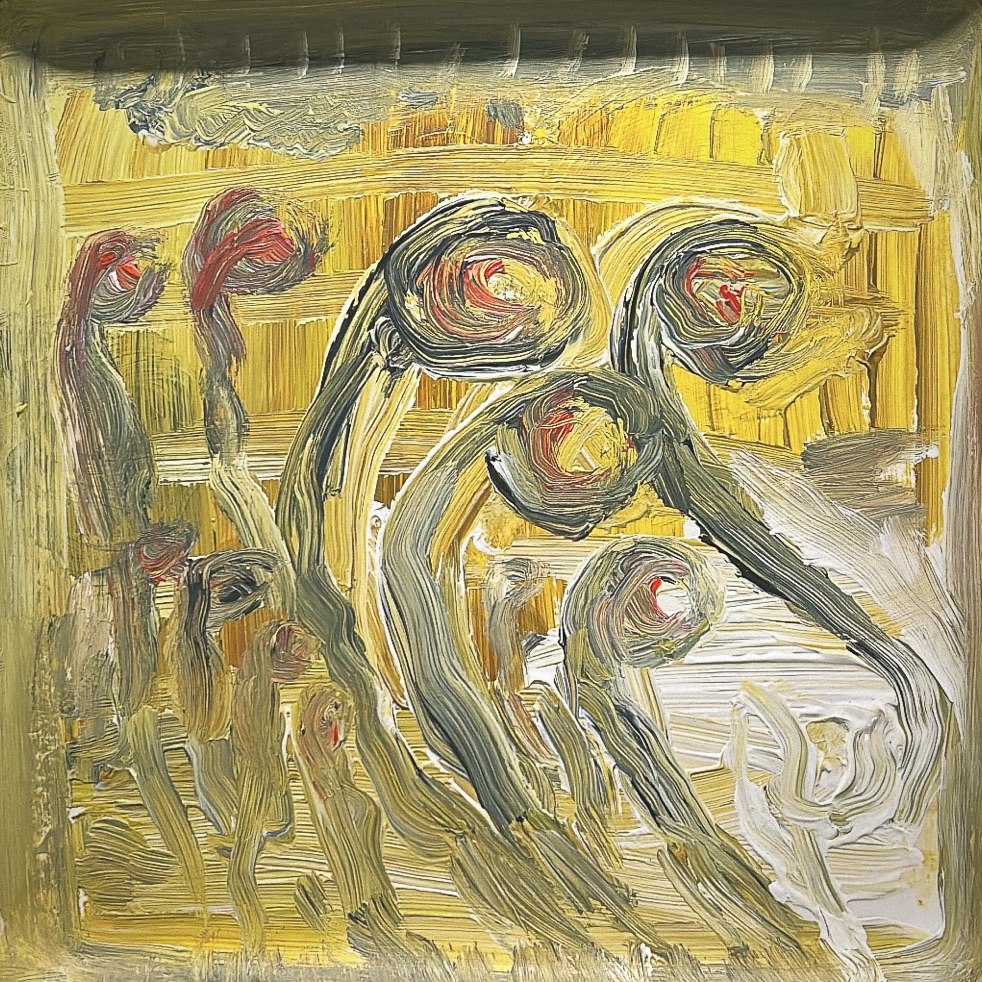 Abstract flowers painting